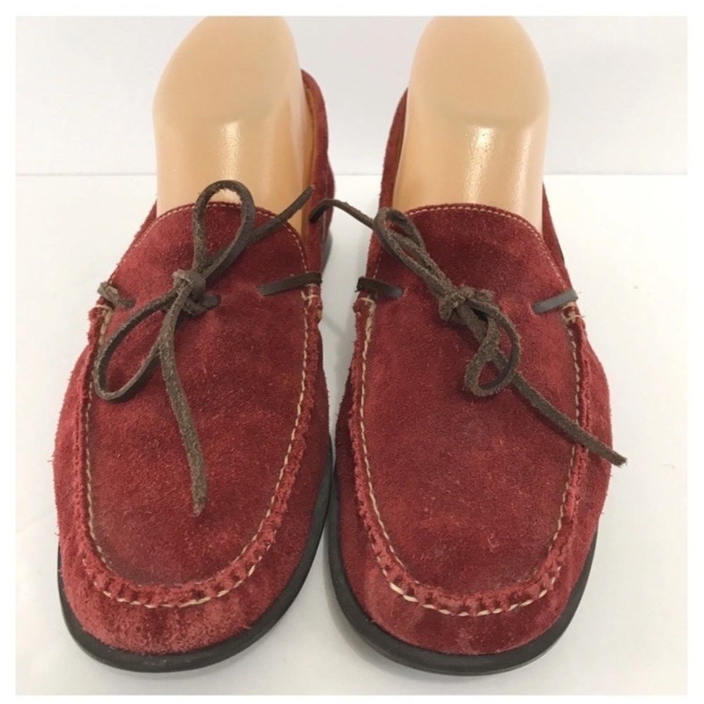 Cole Haan Womens Suede Leather Loafers Driving Shoes Red sz 7 - Picture 4 of 9